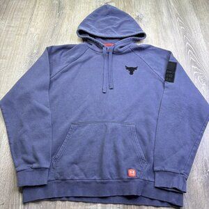 Under Armour Men's Blue Long Sleeve Air And Sea Fleece Loose Fit Hoodie Size XL